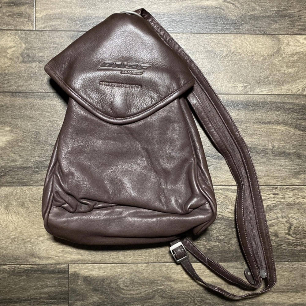 Canyon Outback Leather Bag Convertible Cross Body Backpack Railroad BNSF Brown